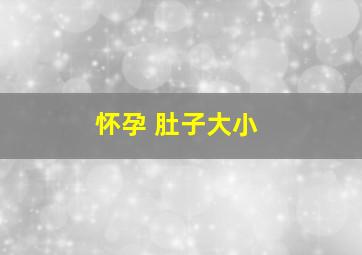 怀孕 肚子大小